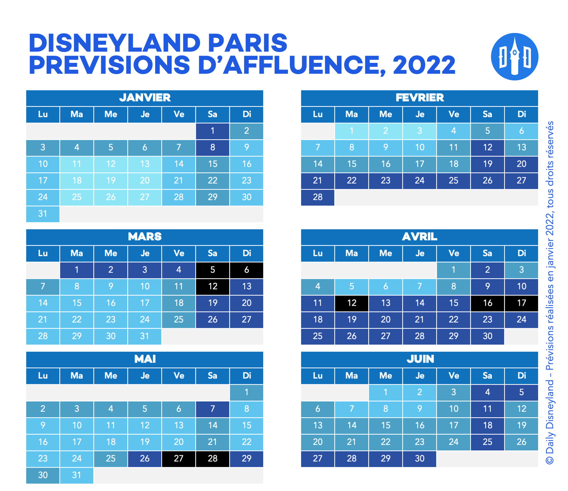Affluence Disneyland Paris notre calendrier de prévisions pour éviter